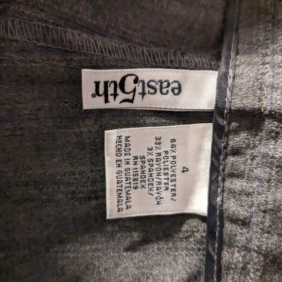 East 5th. Gray Slacks Size 4 - Picture 2 of 3
